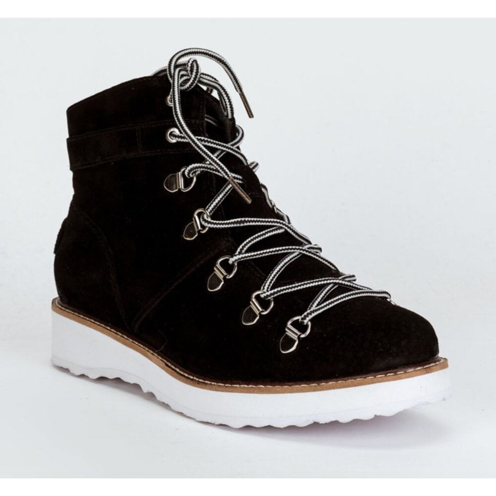 NWOB ROXY Spencir Leather Lace Up Womens Black Winter Boots, 10, 129$
